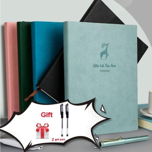 2021 A4 notebook thick book super thick simple college students thick ins wind large retro art and fine notepad pocket planner