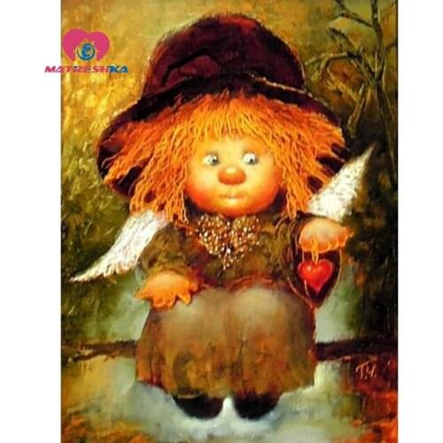 Household products 5d diy diamond painting Embroidered rhinestones Diamond embroidery angels Mosaic drawings Diamond plate drill