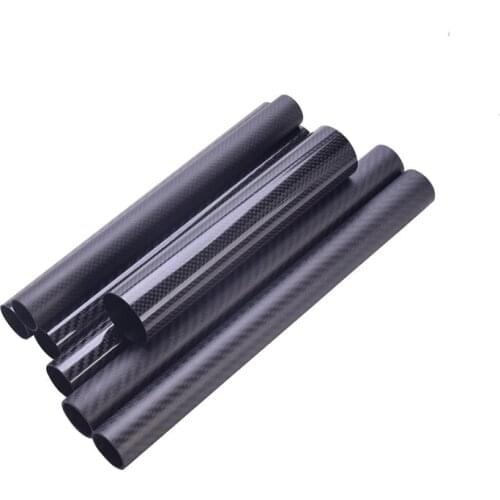 1PCS 1000MM 100% 3K Carbon Fiber Tube Diameter 30MM 32MM 33MM 34MM 35MM 37MM For Remote Control Model Aircraft Drone Accessories