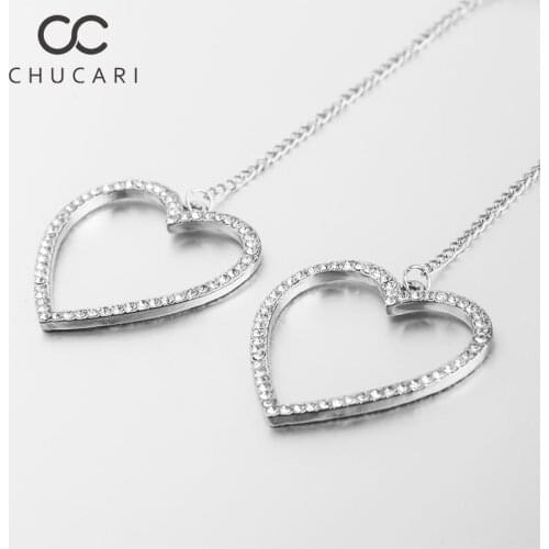 CHUCARI 2019 New Fashion Brincos Oorbellen Bijoux Crystal Rhinestone Hollow Five-pointed Star Hanging Earrings Ladies Jewelry