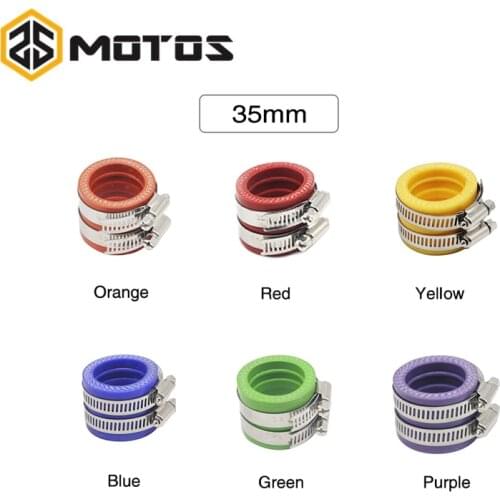 ZS MOTOS 35mm Motorcycle Carburetor Rubber Adapter Inlet Intake Pipe Dirt Bike For MIKUNI VM24 OKO KOSO KEIHIN PE28 28mm 30mm
