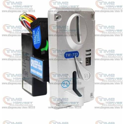 2pcs Good quality TH- 333 LED Coin mech Lateral type Coin acceptor advanced CPU comparable Coin selector for arcade game machine