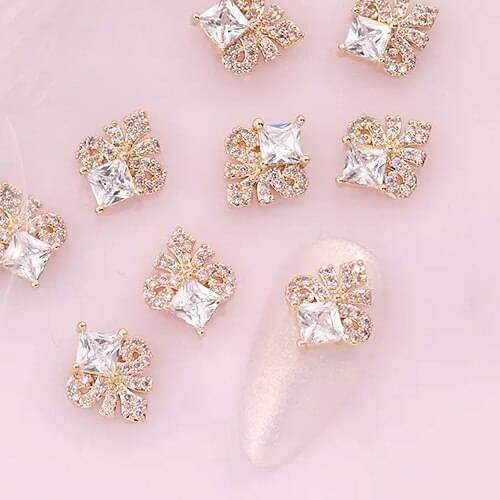 5pcs/lot TN5184 Alloy Zircon gems Nail Art decor jewelry Rhinestones decoration 3D nails accessories supplies decorations charms