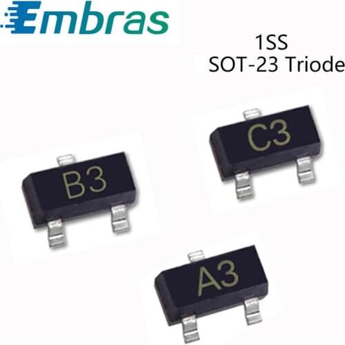 50Pcs SMD Switching Triode Transistor 1SS181 A3 1SS184 B3 1SS226 C3 85V 300mA SOT-23 Electronic Components IC Chips