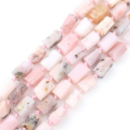 8X11mm Natural Pink Opal Cylindrical Stone Beads For Jewelry Making Needlework DIY Wowen Bracelets Necklace 7.5 inch New Arrival