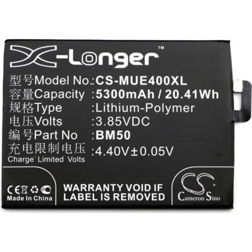Cameron Sino 5300mAh battery for XIAOMI Max 2 MDE40 MDT40 Mi Max 2 Mi Max 2 Dual SIM BM50 Mobile, SmartPhone Battery