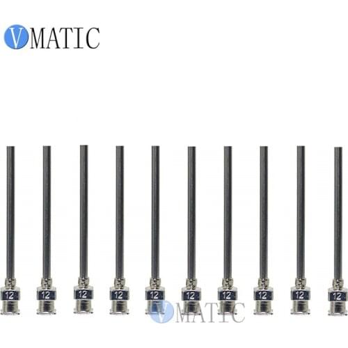 Free Shipping 12Pcs 12 Gauge 1.5'' Blunt Stainless Steel Dispensing Adhesive Glue Syringe Needle 1-1/2 Inch