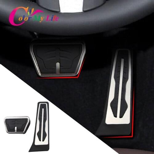 Color My Life Car Pedals for BMW 1 2 3 4 5 Series M3 M4 E87 E90 F20 F21 F30 F32 F36 F80 F82 Brake Accelerator Fuel Pedal Cover
