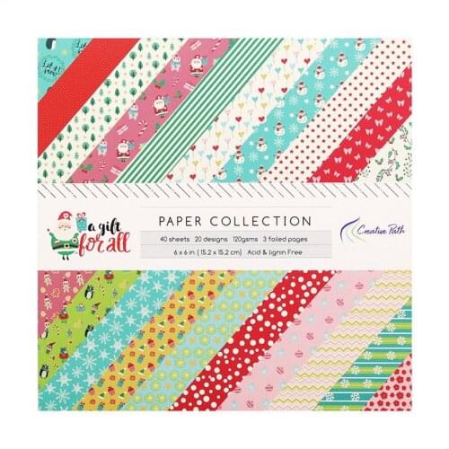 Creative Path 6"x6 Inch Scrapbooking Pattern Craft Designer Decorative Papers One Side Designs Background Origami Pack Acid Free