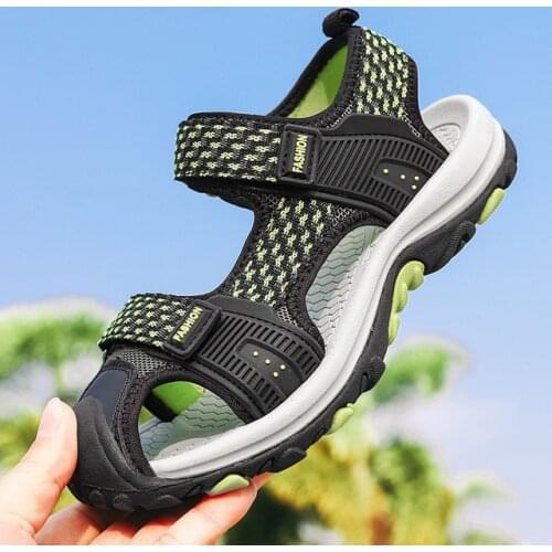 Boys beach shoes 3-12 years old kids sandals summer 4 leather 5 childrens sandals 6-7 children 8 soft bottom 9 baby shoes