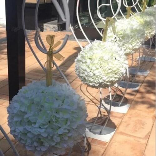 20cm to 40 CM Elegant Hydrangea Flower Ball Hang Kissing Balls Ornament For Wedding Event and Shopping Malls Opened Decor
