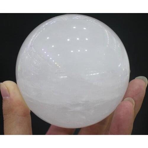 70mm energy gemstone Natural clear rock quartz Crystal sphere meditation reiki healing magical ball for home decoration