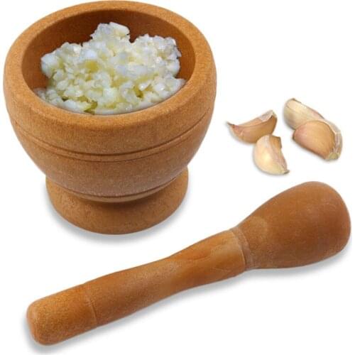 Creative Plastic Mortar Pestle Set Spice Crusher Herbs Bowl Tough Foods Pepper Gingers Kitchen Tools Spices Garlic Grinder