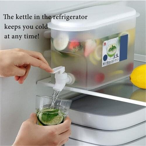 Water Jug With Faucet Cold Water Bottle Kettle TeaPot Lemon Juice Jugs Kitchen Drinkware Container Heat Resistant Pitcher