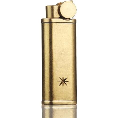 Honest Brass Pipe Gas Lighter Oblique Flame Inflatable