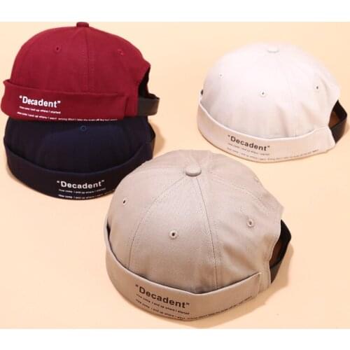 2021 New Men Letter Embroidery Hats Trendy Retro Street Landlord Hats Spring Summer All-match Casual Couples Beanie Hip-hop Cap
