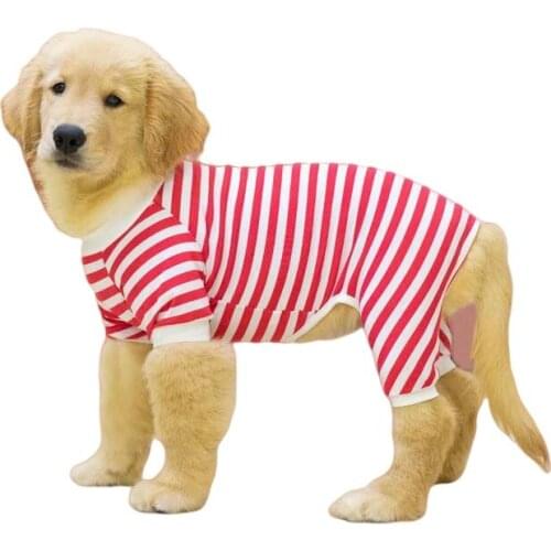 Pet Dog Pajamas Jumpsuit Small Big Large Dog Clothes Overalls Sleepwear Cotton Pet Clothing Pyjama Husky Golden Retrieve Costume
