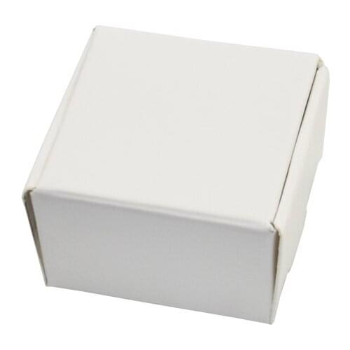 50pieces 4x4x2.5cm White Kraft Paper Gift DIY Jewelry Cardboard Package Paper Carton Gift Box Candy Boutiques Storage Box