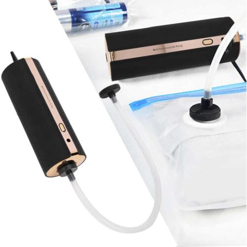 Portable Vacuum Pump Vacuum Sealer Machine Electric Inflator Pump for Travel Home US 100-240V Household Appliance