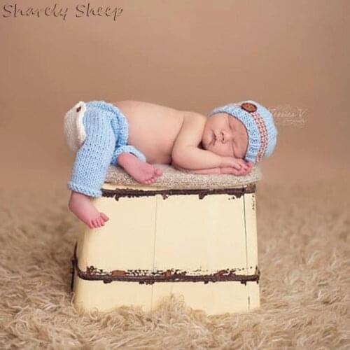 Newborn photography Props Baby Boy Photo Shoot Hat Pants Outfits Set foto Shooting Accessories Infant Birthday Photo Prop Gift