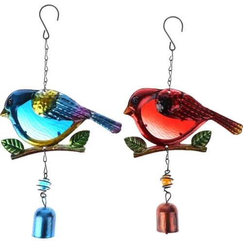 Garden Birds Wind Chimes Window Balcony Hummingbird Peacock Owl Yard Home Wall Hanging Bells Ornament Christmas Decor
