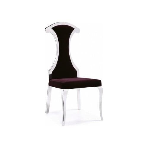 Nordic dining chair office luxury high back backrest coffee shop leisure dinning chair dining tea shop Metal iron chair