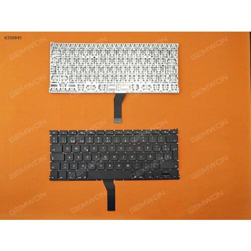 SP Spanish Replacement notebook keyboard for APPLE Macbook Air A1369 A1466 MC965 MC966 MC503 MC504 13" BLACK(For Backlit )