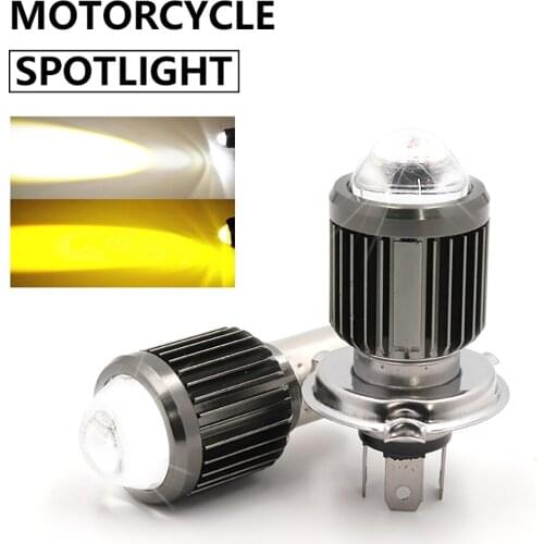 H4/BA20D LED Headlight Bulb Motorcycle LED Light 6000K White 3000K Yellow for High and Low Hi/Lo Beam