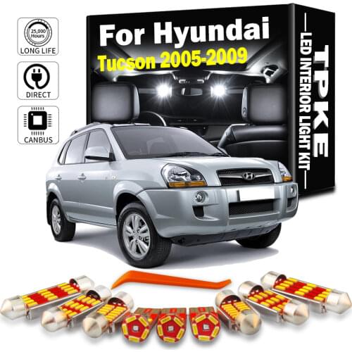 TPKE 12X White Car LED Interior Light Package Kit For 2005 2006 2007 2008 2009 Hyundai Tucson Map Dome Trunk License Plate Lamp
