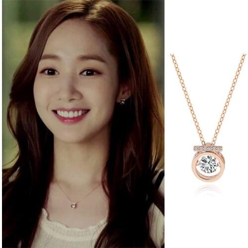 XIYANIKE Korean Simple Circle Rose Gold Inlaid Activity Zircon Fashion Wild Clavicle Chain Wedding Jewelry For Women New VNS8559