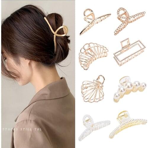 Women Hair Claw Clip Hair Crab Clamp Hairgrip Metal Hairpin Hair Accessories
