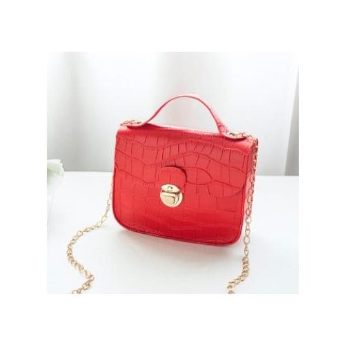 Women Small Crossbody Bag Classic Crocodile Pattern Shoulder Handbag Chain Strap Messenger Purse