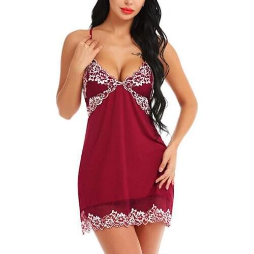 Women Sexy Lace Lingerie, Babydoll Elegant Night Dress, Leisure Nighty Nightdress, Sleepwear Dress sexy underwear women