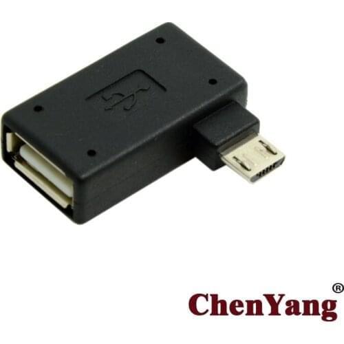 Zihan 90 Degree Right Angled Micro USB 2.0 OTG Host Adapter with USB Power for Galaxy S3 S4 S5 Note2 Note3 Cell Phone &Tablet
