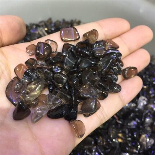 100g natural stones and minerals smoky quartz crystal tumbled crystal for fish tank aquarium garden home decoration wholesale