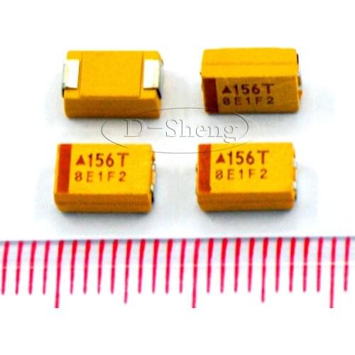 20pcs/SMD Tantalum capacitor 15UF 156T 50V D type 7343 Yellow Polar Bile capacitor