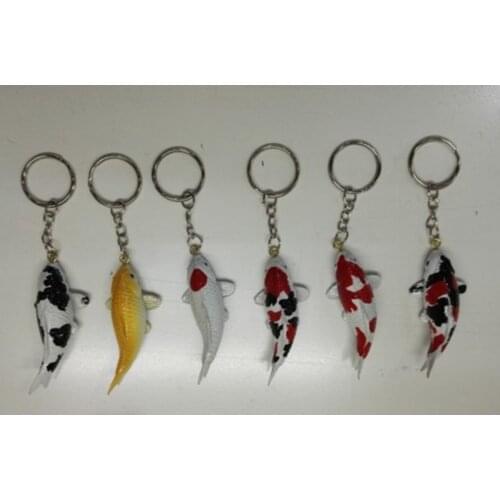 3pcs/set Artificial fish accessories keychain furnishings model koi keychain three