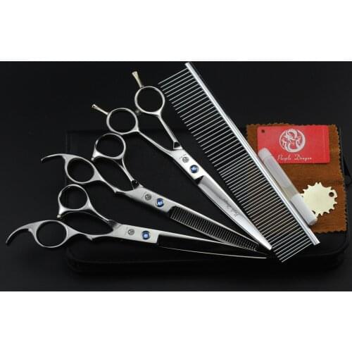 7 inch sapphire Animal Hairdressing Scissors Purple Dragon TOP GRADE Japan 440C Dogs