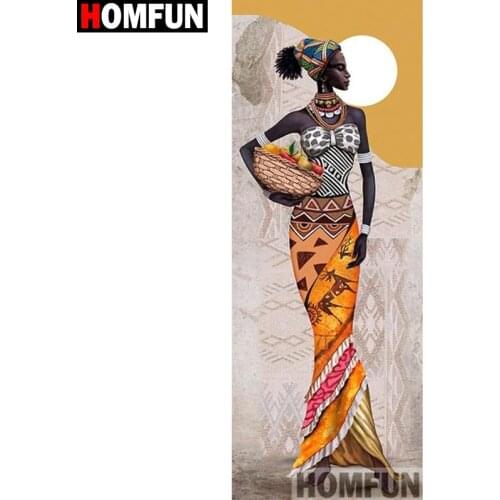 HOMFUN Full Square/Round Drill 5D DIY Diamond Painting "Indian woman" Embroidery Cross Stitch 5D Home Decor Gift A22951