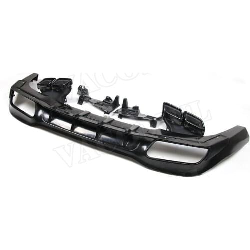 PP Black Rear Diffuser Exhaust Tips For Mercedes Benz A Class W177 A180 A200 A250 A35 2019 2020 Back Bumper Lip Guard