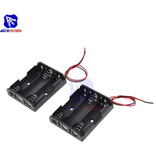 Diymore 2 Pack 3 x AA Batteries Holder with Wire