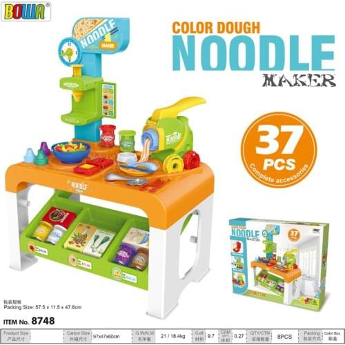 Children 37pcs educational Pretend play toys handmade diy plasticine mold tool set pasta machine color mud table play house toys