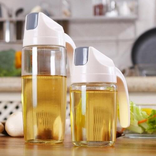 Cooking Seasoning Bottle Dispenser Sauce Bottle Kitchen Leakproof Oil Vinegar Dispenser Bottle Automatic Cap Storage Jar Tools