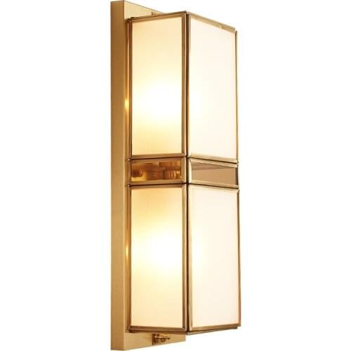 European copper wall lamp aisle corridor balcony lamp entrance outdoor staircase lamp bedside lamp creative background wall lamp