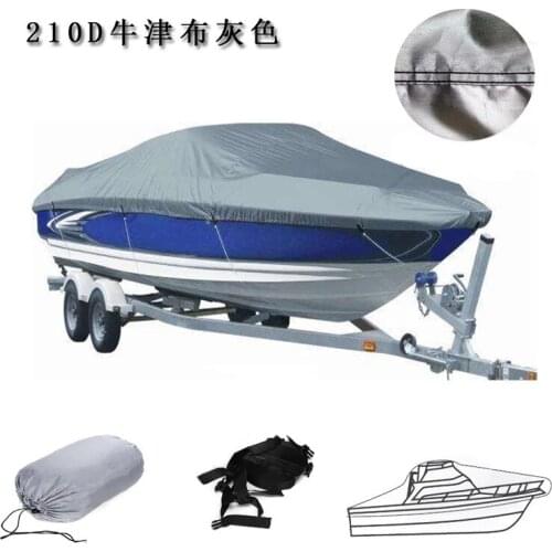 210D Waterproof Boat Cover, Gray, UV Proof, V Shape