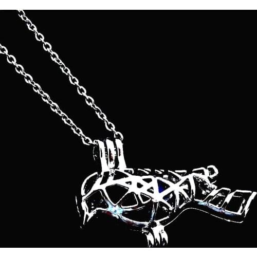 GLOWCAT K257 Creative Sparrow Birds Totem Locket Necklace Beads Cage Aromatherapy Essential Oil Pendants Necklace