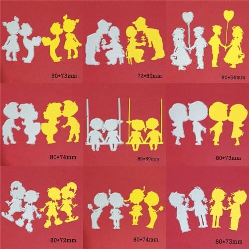 Metal Steel Die Cuts Stencils Boy Kiss Girl 2021 New Craft Scrapbooking album Paper Cards Making Knife Blade Punch Die Template