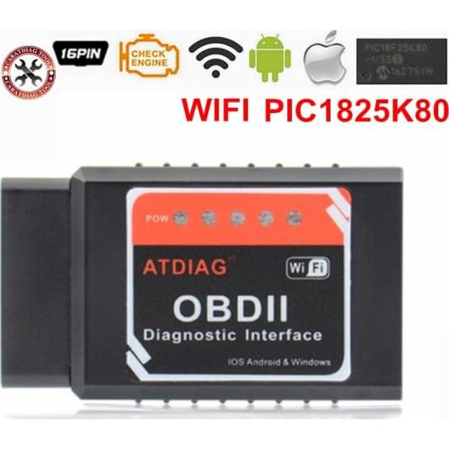 2018 New Arrival Mini ELM327 V1.5 Wifi OBD2 OBDII Code Reader with Real PIC18F25K80 ELM 327 Bluetooth ELM327 WI-FI Android/IOS