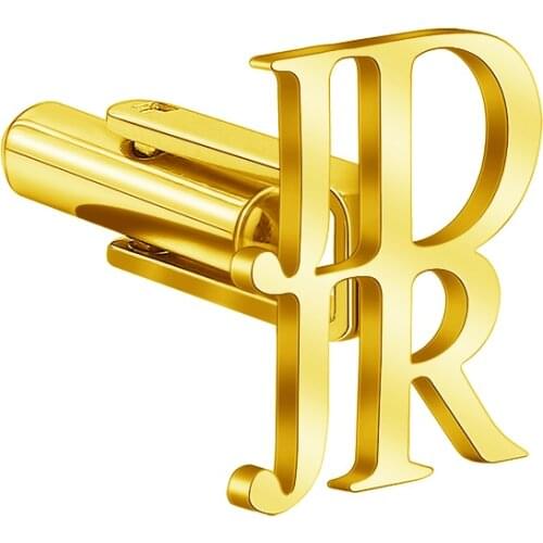 Customize Initial Cuff link Personalized english letter Cuff links 1 pair Stainless Steel Cuff Link