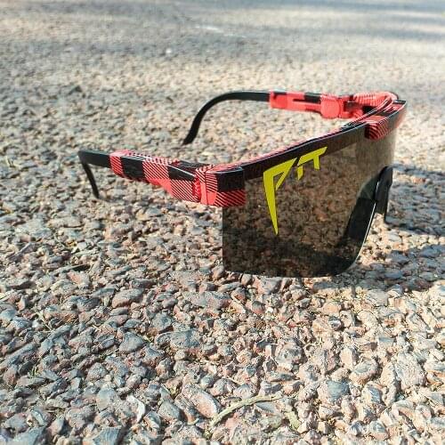 PIT VIPER oversized Sunglasses polarized Ski Cycling Sport Glasses RED lens tr90 frame uv400 protection MTB Bicycle Eyewear